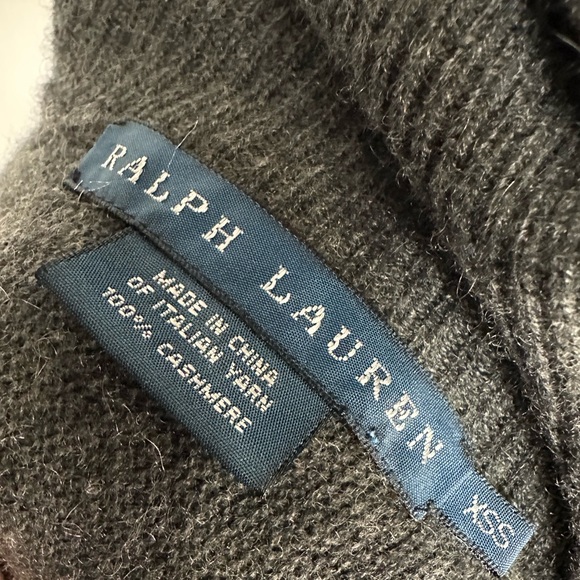 RALPH LAUREN / Charcoal Gray 100% Cashmere Poncho / Size XSS - Picture 10 of 11